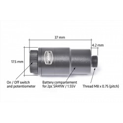 Eclairage pour chercheur 8x50 ou 9x60 et micro guide