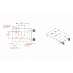 Platine femelle pour queue d'aronde type losmandy