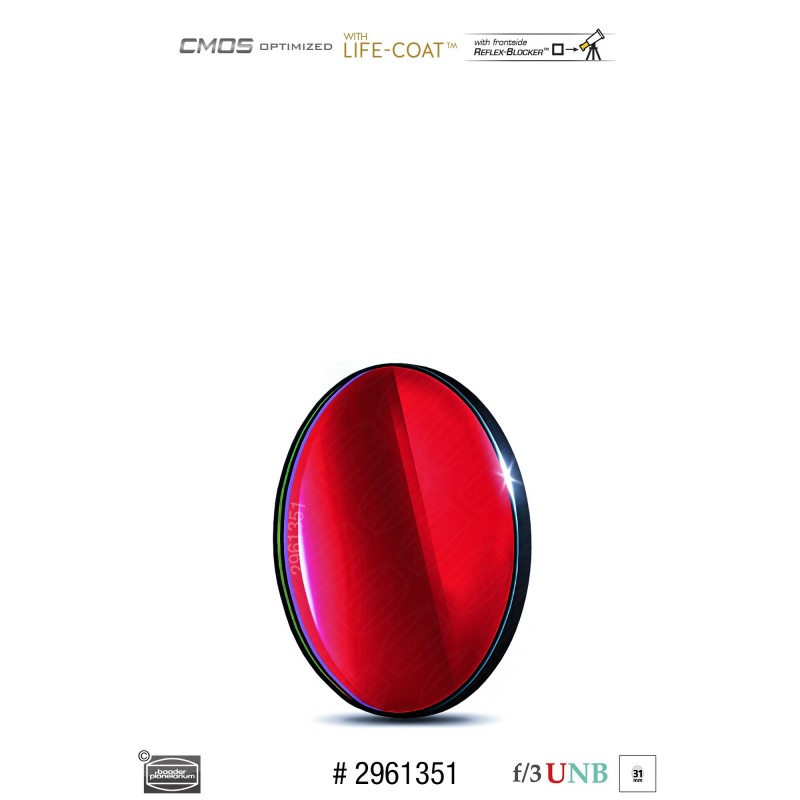 Filtre H-alpha f/3 spécial grande ouverture 3.5nm